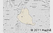 Shaded Relief Map of Akure, desaturated