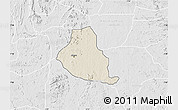 Shaded Relief Map of Akure, lighten, desaturated