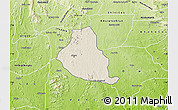 Shaded Relief Map of Akure, physical outside