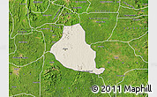 Shaded Relief Map of Akure, satellite outside