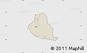 Shaded Relief Map of Akure, single color outside