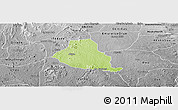 Physical Panoramic Map of Akure, desaturated