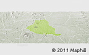 Physical Panoramic Map of Akure, lighten, semi-desaturated