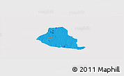 Political Panoramic Map of Akure, cropped outside