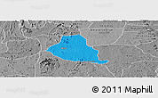 Political Panoramic Map of Akure, desaturated