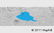 Political Panoramic Map of Akure, lighten, desaturated