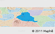Political Panoramic Map of Akure, lighten