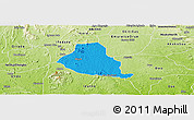 Political Panoramic Map of Akure, physical outside