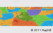 Satellite Panoramic Map of Akure, political outside