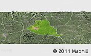 Satellite Panoramic Map of Akure, semi-desaturated