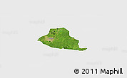 Satellite Panoramic Map of Akure, single color outside