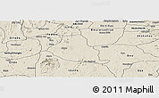 Shaded Relief Panoramic Map of Akure