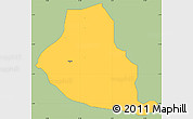 Savanna Style Simple Map of Akure, single color outside