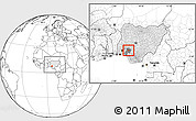 Blank Location Map of Emure/Ise/Orun, highlighted country, highlighted parent region, within the entire country