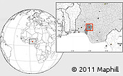 Blank Location Map of Emure/Ise/Orun, highlighted country, highlighted parent region