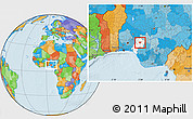 Political Location Map of Emure/Ise/Orun, highlighted parent region