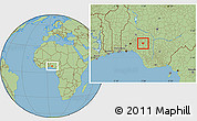 Savanna Style Location Map of Emure/Ise/Orun