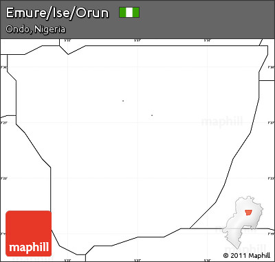 Blank Simple Map of Emure/Ise/Orun