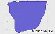 Political Simple Map of Emure/Ise/Orun, single color outside