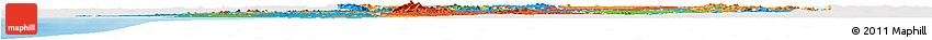 Political Horizon Map of Ondo, single color outside