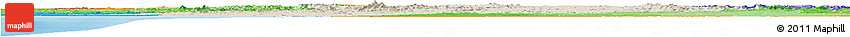 Shaded Relief Horizon Map of Ondo, political shades outside