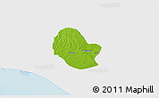 Physical 3D Map of Ikale, single color outside