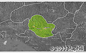 Satellite 3D Map of Ikale, desaturated