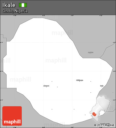Gray Simple Map of Ikale