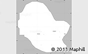 Gray Simple Map of Ikale, single color outside