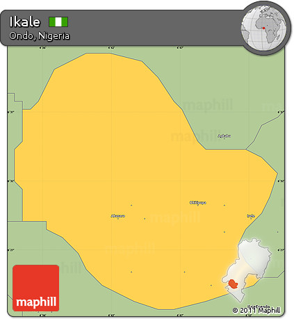 Savanna Style Simple Map of Ikale