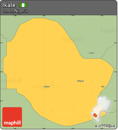 Savanna Style Simple Map of Ikale