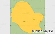 Savanna Style Simple Map of Ikale, single color outside