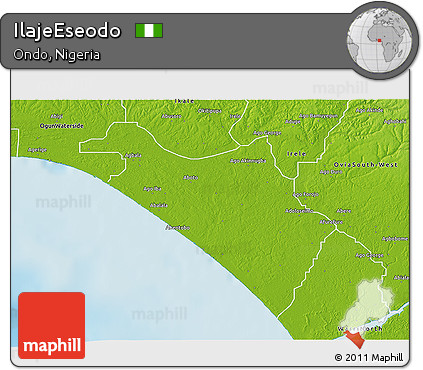 Physical 3D Map of IlajeEseodo