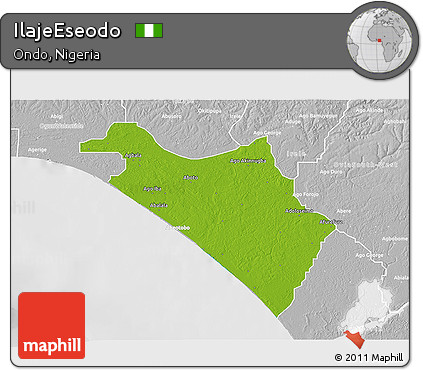 Physical 3D Map of IlajeEseodo, lighten, desaturated