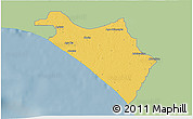 Savanna Style 3D Map of IlajeEseodo, single color outside