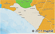 Shaded Relief 3D Map of IlajeEseodo, political outside