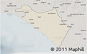 Shaded Relief 3D Map of IlajeEseodo, semi-desaturated