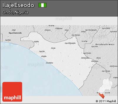 Silver Style 3D Map of IlajeEseodo