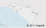 Silver Style 3D Map of IlajeEseodo, single color outside