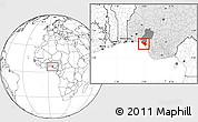 Blank Location Map of IlajeEseodo, highlighted country, highlighted parent region