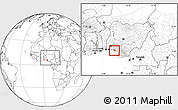 Blank Location Map of IlajeEseodo, highlighted parent region, within the entire country