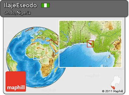 Physical Location Map of IlajeEseodo, highlighted parent region