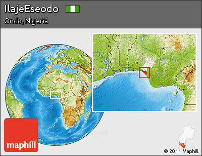 Physical Location Map of IlajeEseodo, highlighted parent region