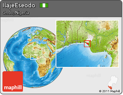 Physical Location Map of IlajeEseodo, highlighted parent region