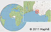 Savanna Style Location Map of IlajeEseodo, highlighted country