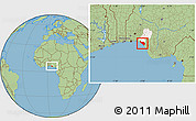 Savanna Style Location Map of IlajeEseodo, highlighted parent region