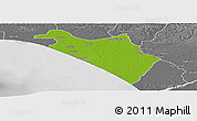 Physical Panoramic Map of IlajeEseodo, desaturated