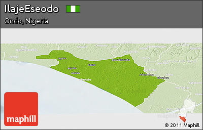 Physical Panoramic Map of IlajeEseodo, lighten