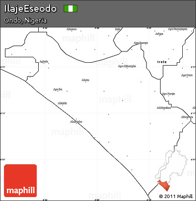 Blank Simple Map of IlajeEseodo