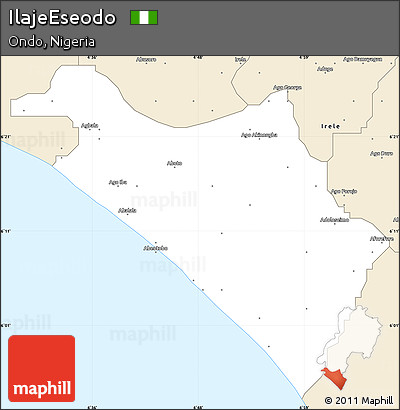 Classic Style Simple Map of IlajeEseodo